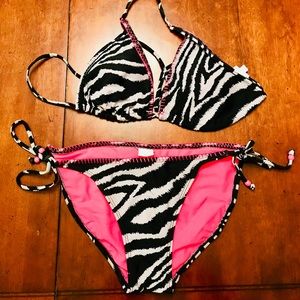 Zebra print string bikini